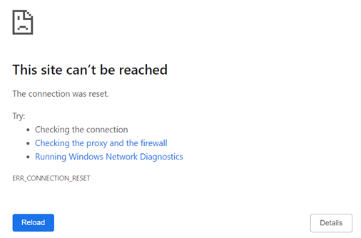 cara mengatasi ERR_CONNECTION_RESET